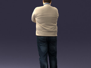 chubby man in sweater 0519 3d print ready 3D Print Model