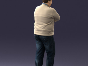 chubby man in sweater 0519 3d print ready 3D Print Model