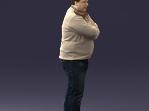 chubby man in sweater 0519 3d print ready 3D Print Model