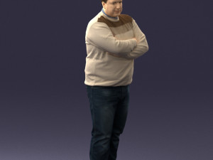 chubby man in sweater 0519 3d print ready 3D Print Model