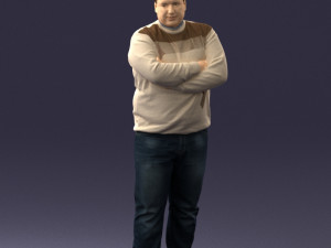 chubby man in sweater 0519 3d print ready 3D Print Model