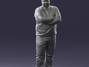 chubby man in sweater 0519 3d print ready 3D Print Model