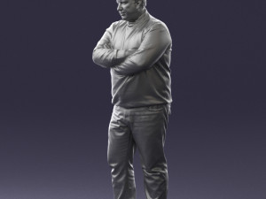 chubby man in sweater 0519 3d print ready 3D Print Model