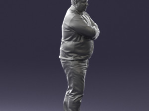 chubby man in sweater 0519 3d print ready 3D Print Model