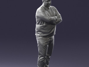 chubby man in sweater 0519 3d print ready 3D Print Model