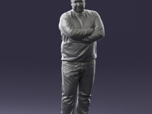 chubby man in sweater 0519 3d print ready 3D Print Model