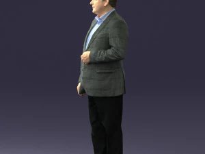 grandfather plaid gray jacket 0518 3D Model