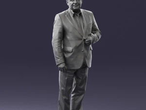 grandfather plaid gray jacket 0518 3D Model