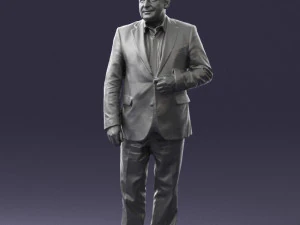 grandfather plaid gray jacket 0518 3D Model