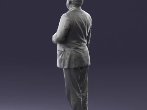 grandfather plaid gray jacket 0518 3D Model