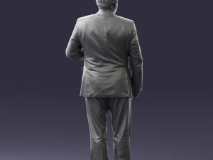 grandfather plaid gray jacket 0518 3D Model
