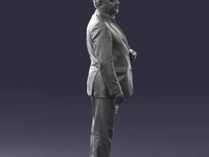grandfather plaid gray jacket 0518 3D Model