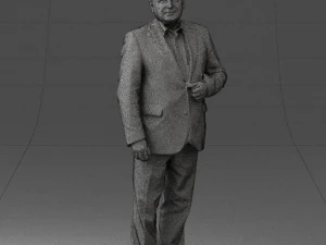 grandfather plaid gray jacket 0518 3D Model