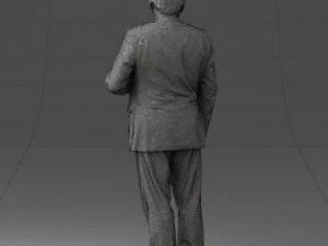 grandfather plaid gray jacket 0518 3D Model
