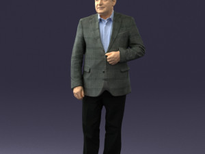 grandfather plaid gray jacket 0518 3d print ready Modelo de Impressão 3D