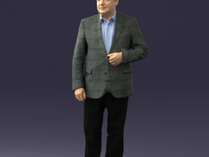 grandfather plaid gray jacket 0518 3d print ready 3D Print Model