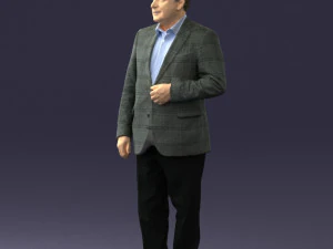 grandfather plaid gray jacket 0518 3d print ready 3D Print Model