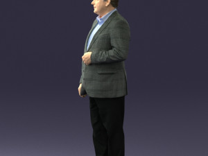 grandfather plaid gray jacket 0518 3d print ready Modelo de Impressão 3D
