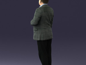 grandfather plaid gray jacket 0518 3d print ready Modelo de Impressão 3D