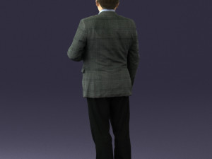 grandfather plaid gray jacket 0518 3d print ready Modelo de Impressão 3D