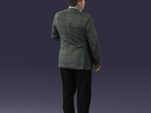 grandfather plaid gray jacket 0518 3d print ready Modelo de Impressão 3D