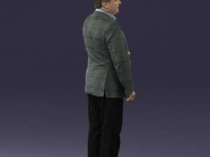 grandfather plaid gray jacket 0518 3d print ready Modelo de Impressão 3D
