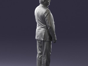 grandfather plaid gray jacket 0518 3d print ready Modelo de Impressão 3D