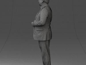grandfather plaid gray jacket 0518 3d print ready Modelo de Impressão 3D
