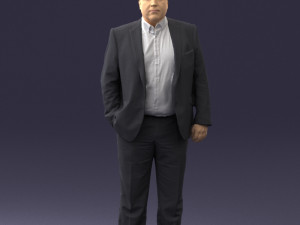 fat man gray suit 0517 Modelo 3D