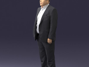 fat man gray suit 0517 3D 模型