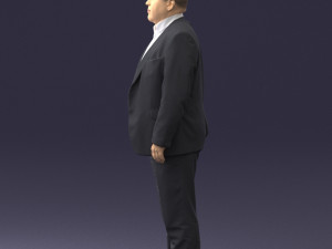 fat man gray suit 0517 3D 模型
