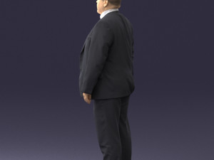 fat man gray suit 0517 3D 模型