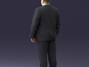 fat man gray suit 0517 3D Model