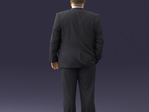 fat man gray suit 0517 3D 模型