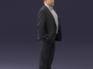 fat man gray suit 0517 3D 模型