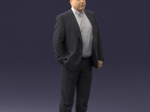 fat man gray suit 0517 3D 模型