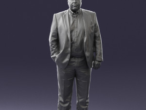 fat man gray suit 0517 3D 模型