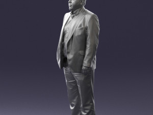 fat man gray suit 0517 3D 模型