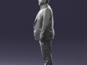 fat man gray suit 0517 3D 模型