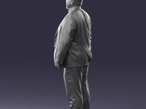fat man gray suit 0517 3D Model