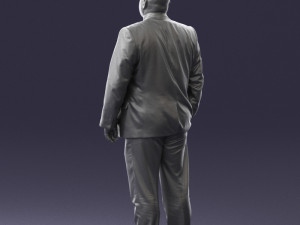 fat man gray suit 0517 3D 模型