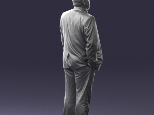 fat man gray suit 0517 3D 模型