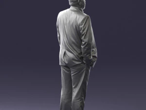 fat man gray suit 0517 3D Model