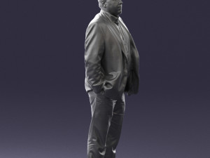fat man gray suit 0517 3D 模型