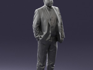 fat man gray suit 0517 3D 模型