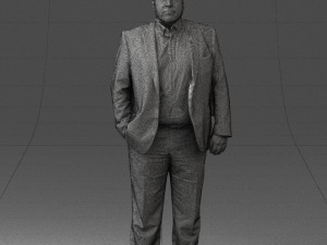 fat man gray suit 0517 3D 模型