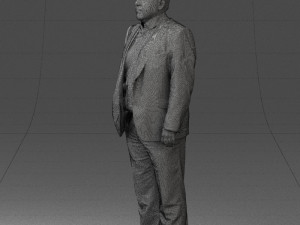 fat man gray suit 0517 3D 模型