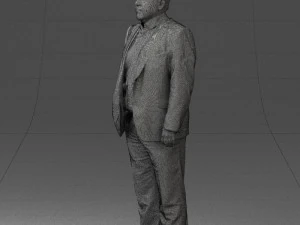 fat man gray suit 0517 3D Model