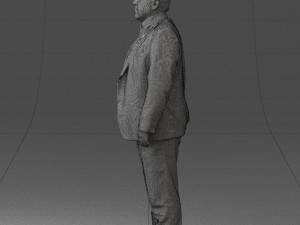 fat man gray suit 0517 3D 模型