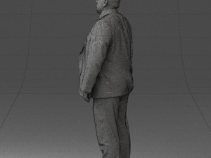 fat man gray suit 0517 3D 模型